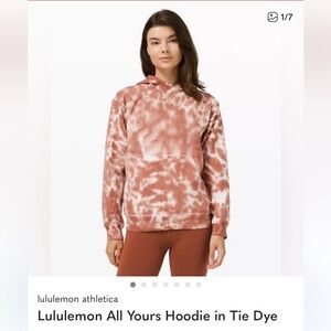 Lululemon All Yours Hoodie in Tie Dye